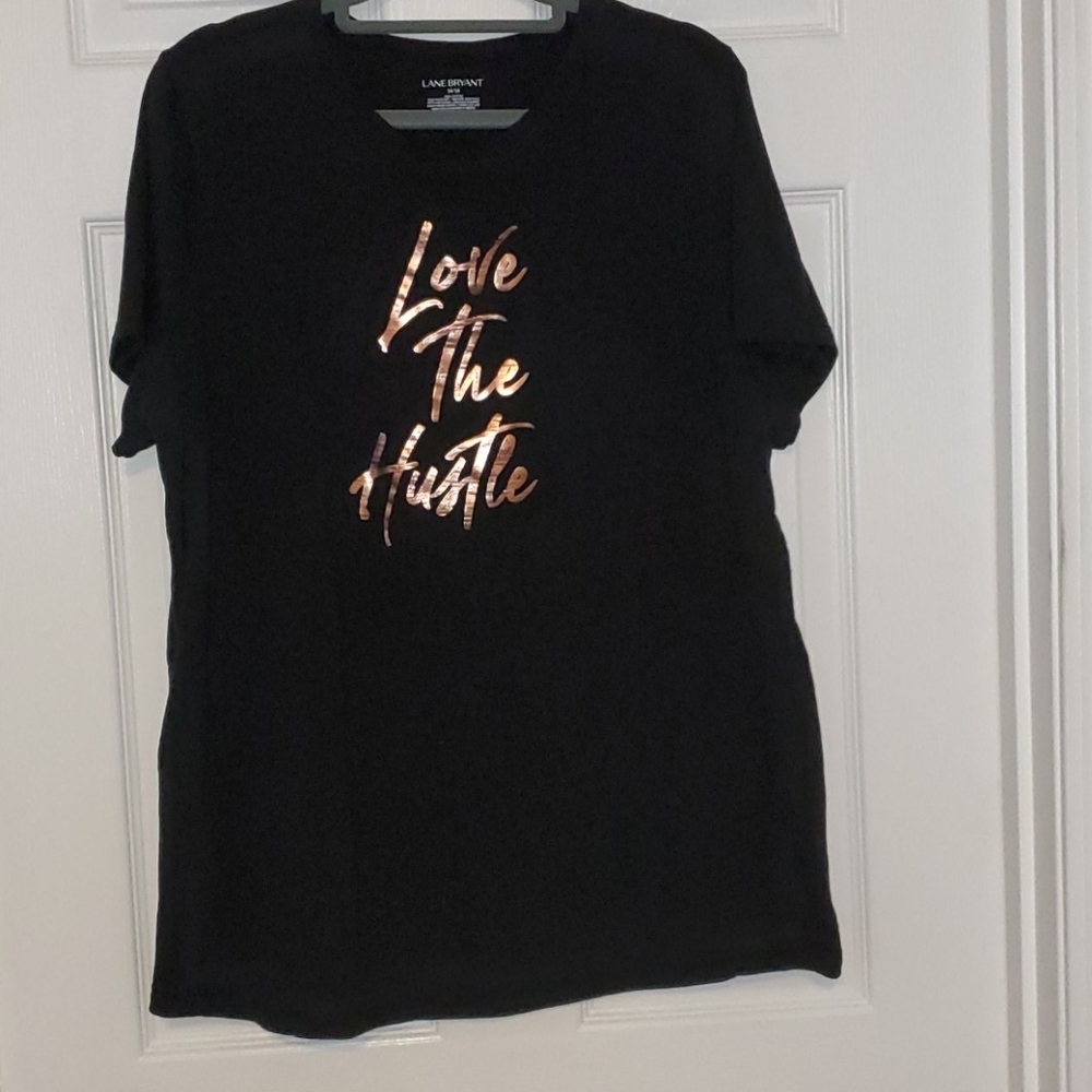 Black Lane Bryant "Love the Hustle" tee 14/16